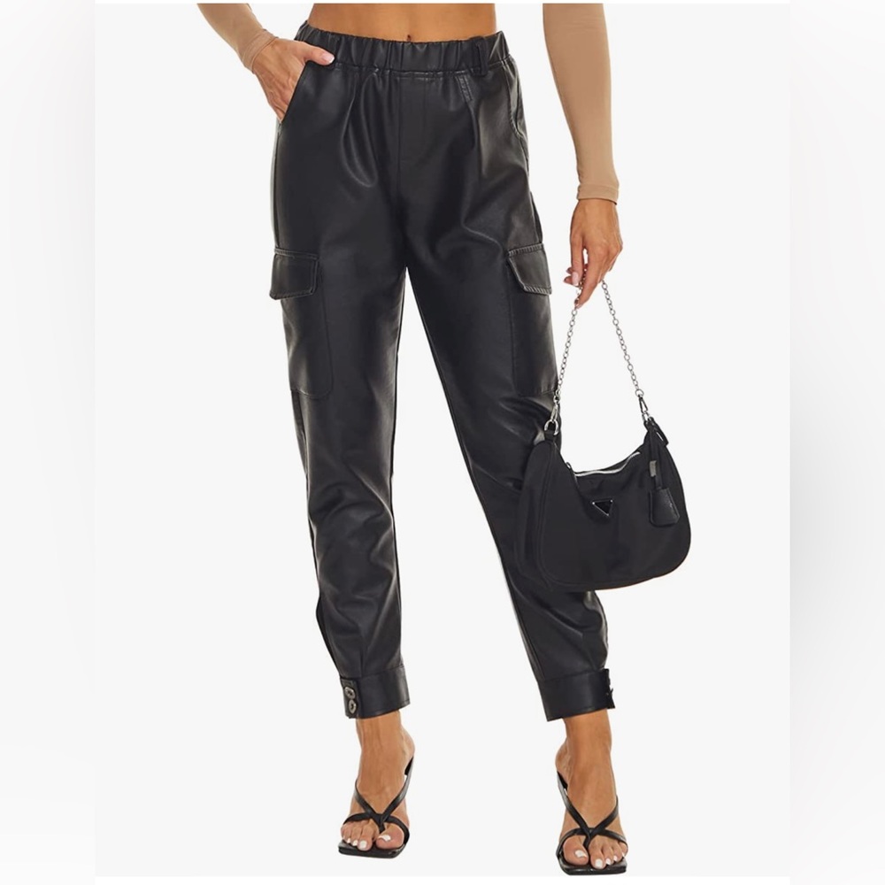 Faux leather pants!